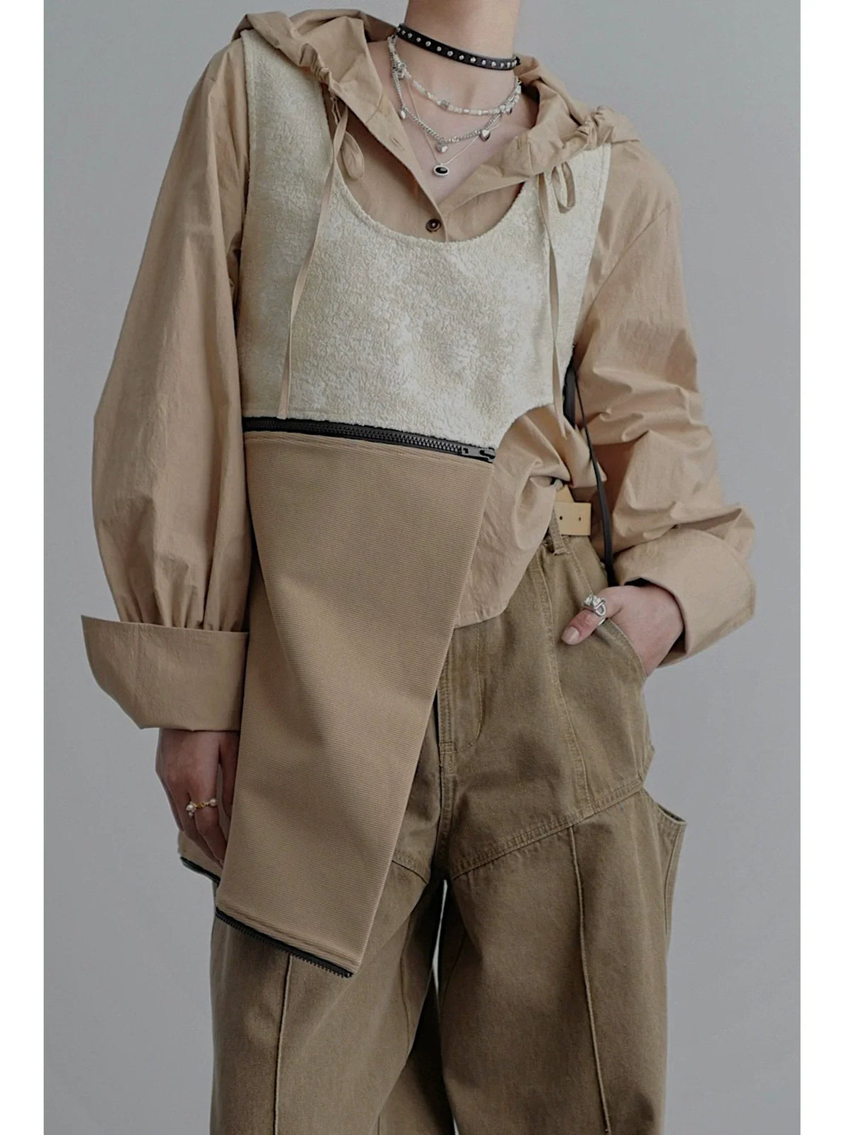Gilet asymétrique réversible