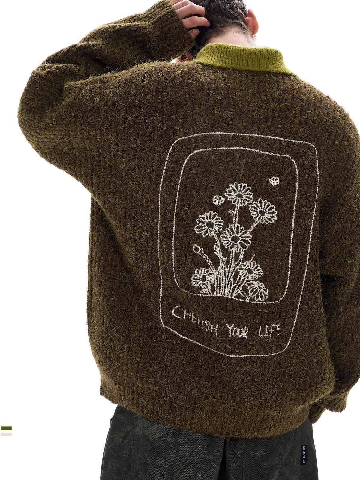 Pullover Polo Knit Sweater