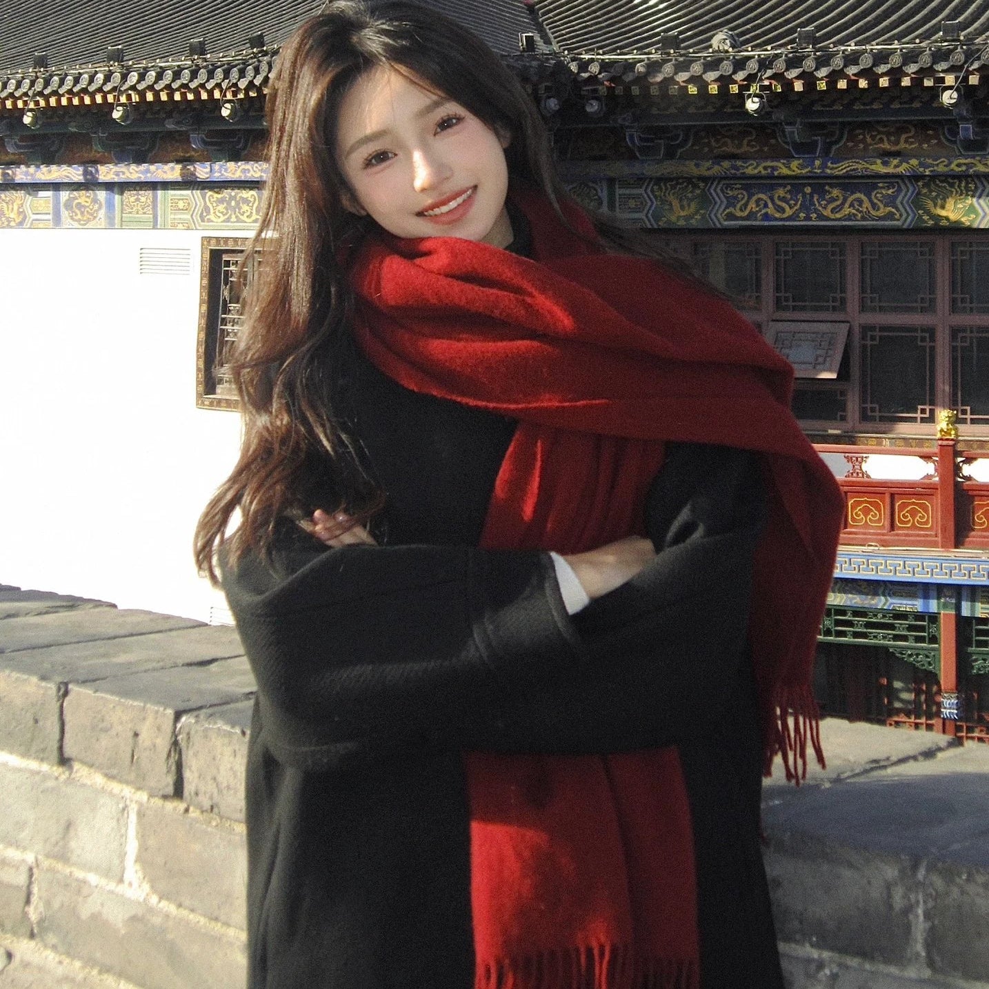 Vintage Solid Color Scarf