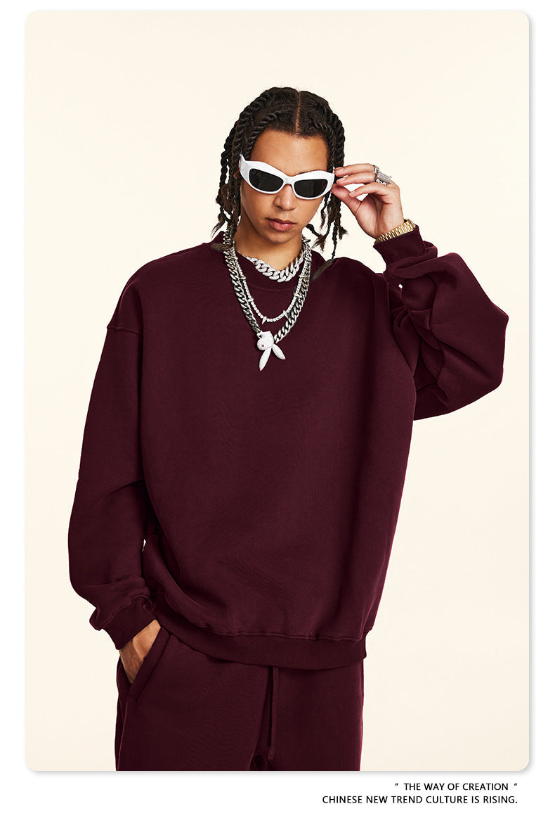 Fleece Lining Oversize Sweatshirt