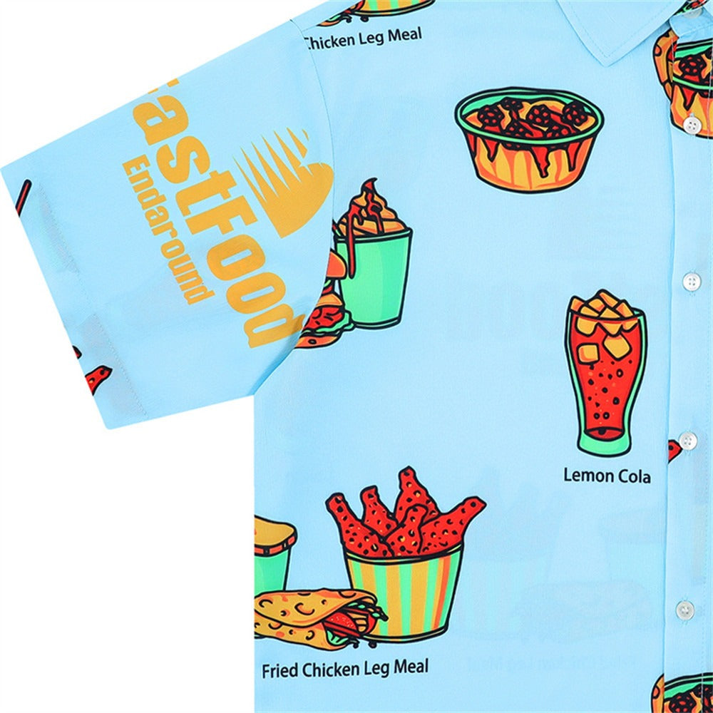 Maglietta con stampa divertente Fast Food