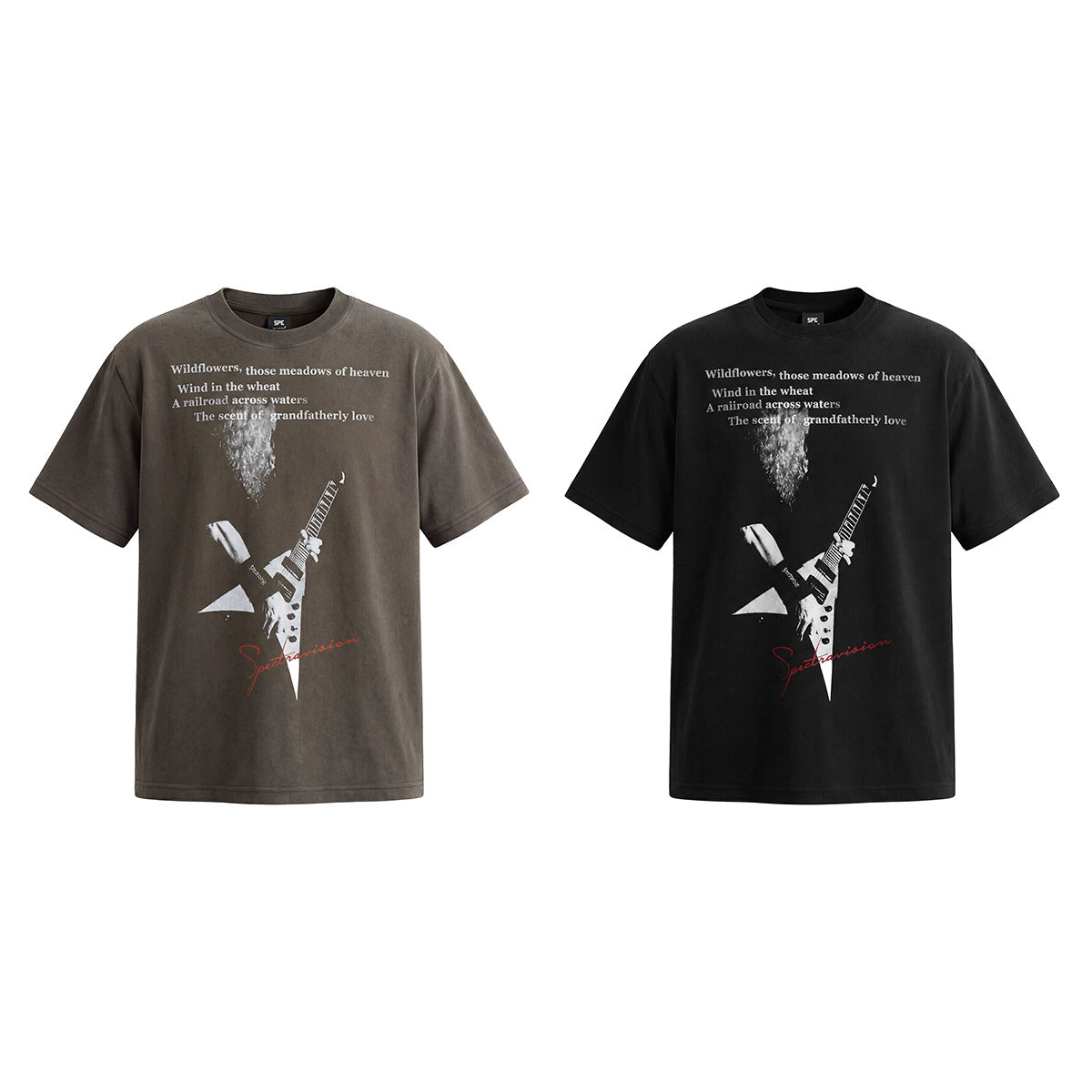 Washed Letter Print Short Sleeve T-Shirt