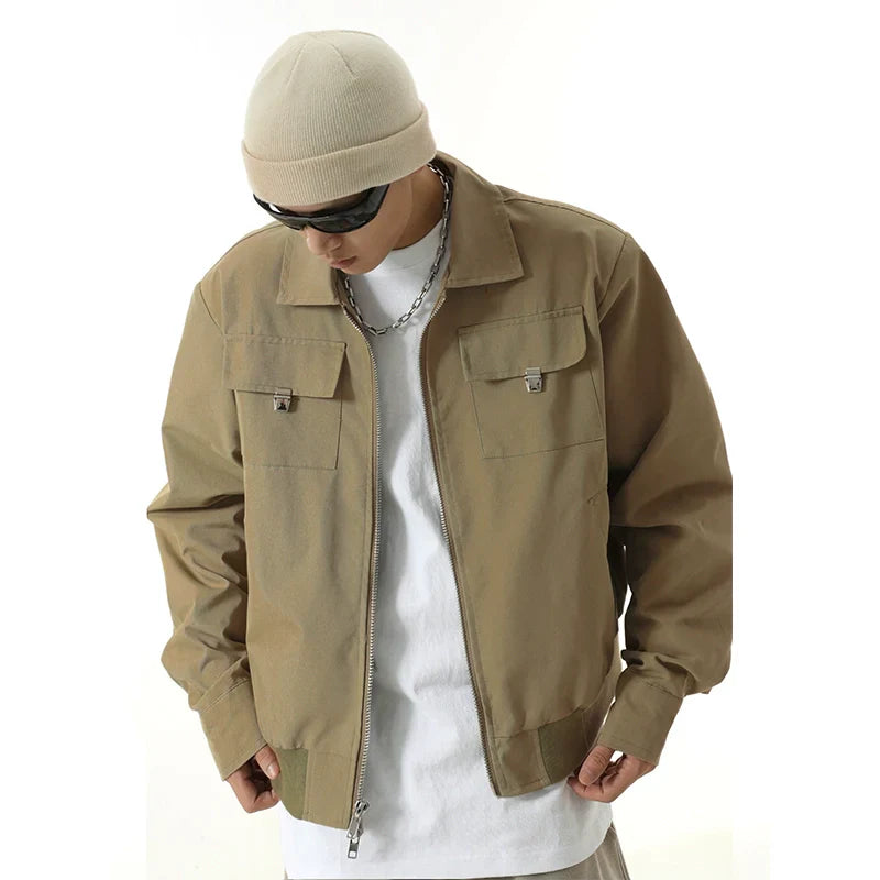 Zipper Casual Short Jacket