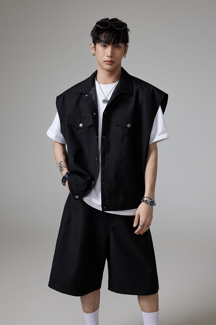 Oversize Vest & Knee-Length Trousers Setup