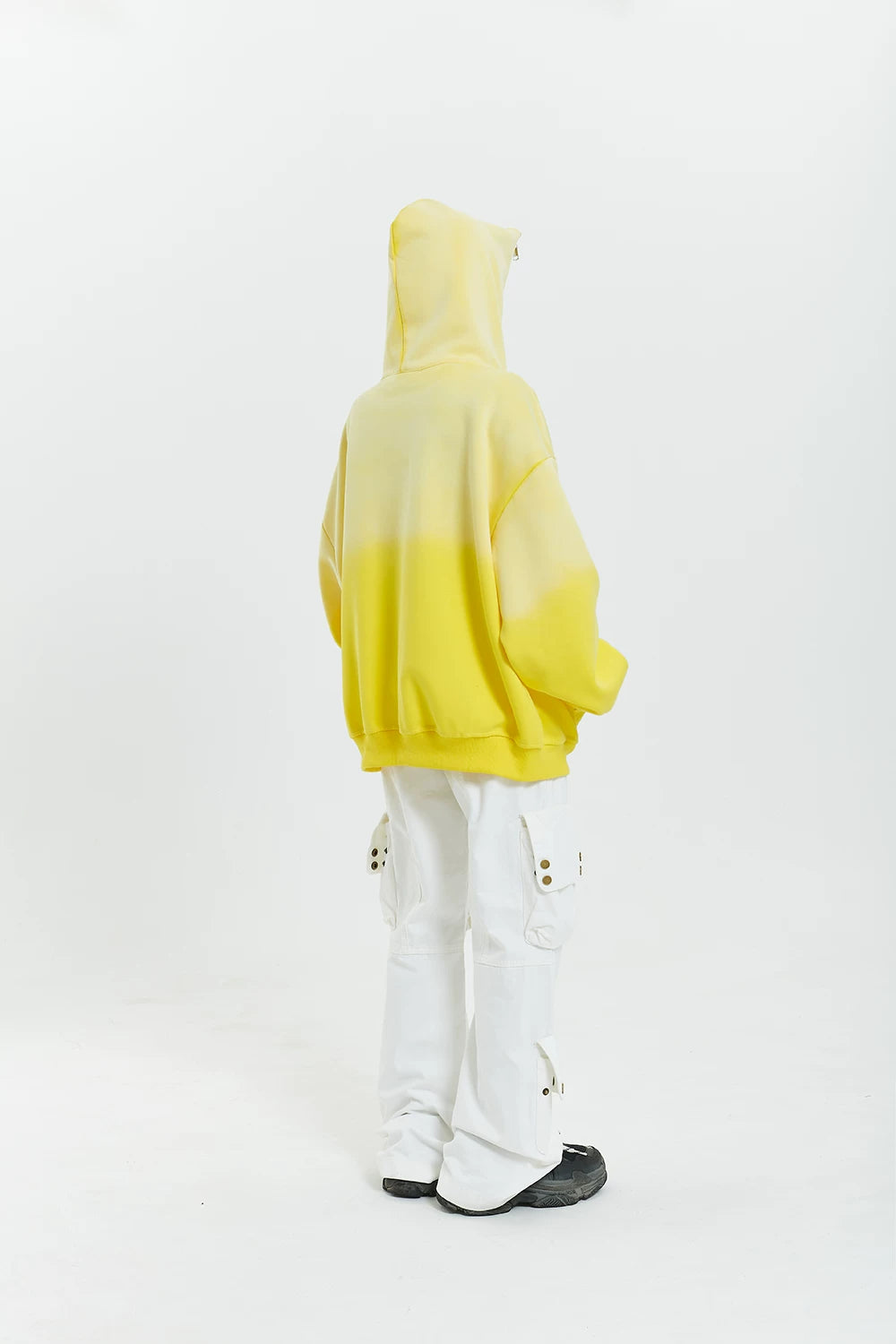 Gradient Half Zip Oversize Hoodie
