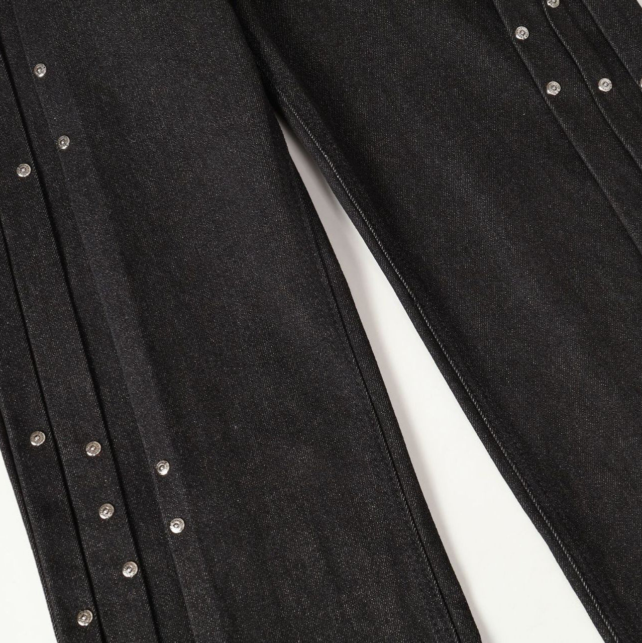 Heavyweight Studs Wide Leg Denim Jeans