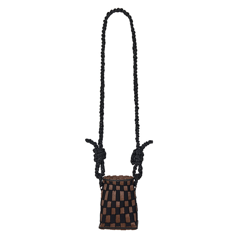 Paper Rattan Vase-Shaped Shoulder Bag