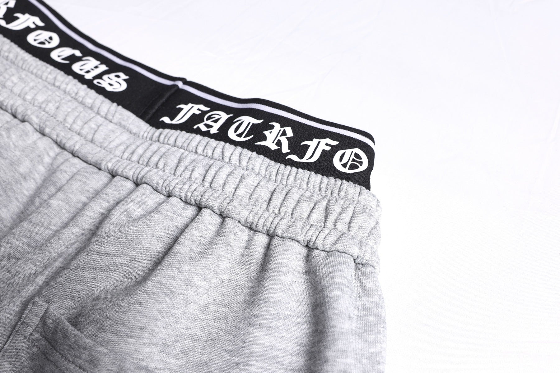 Letter Print Deconstruction Wide Leg Sweatpants