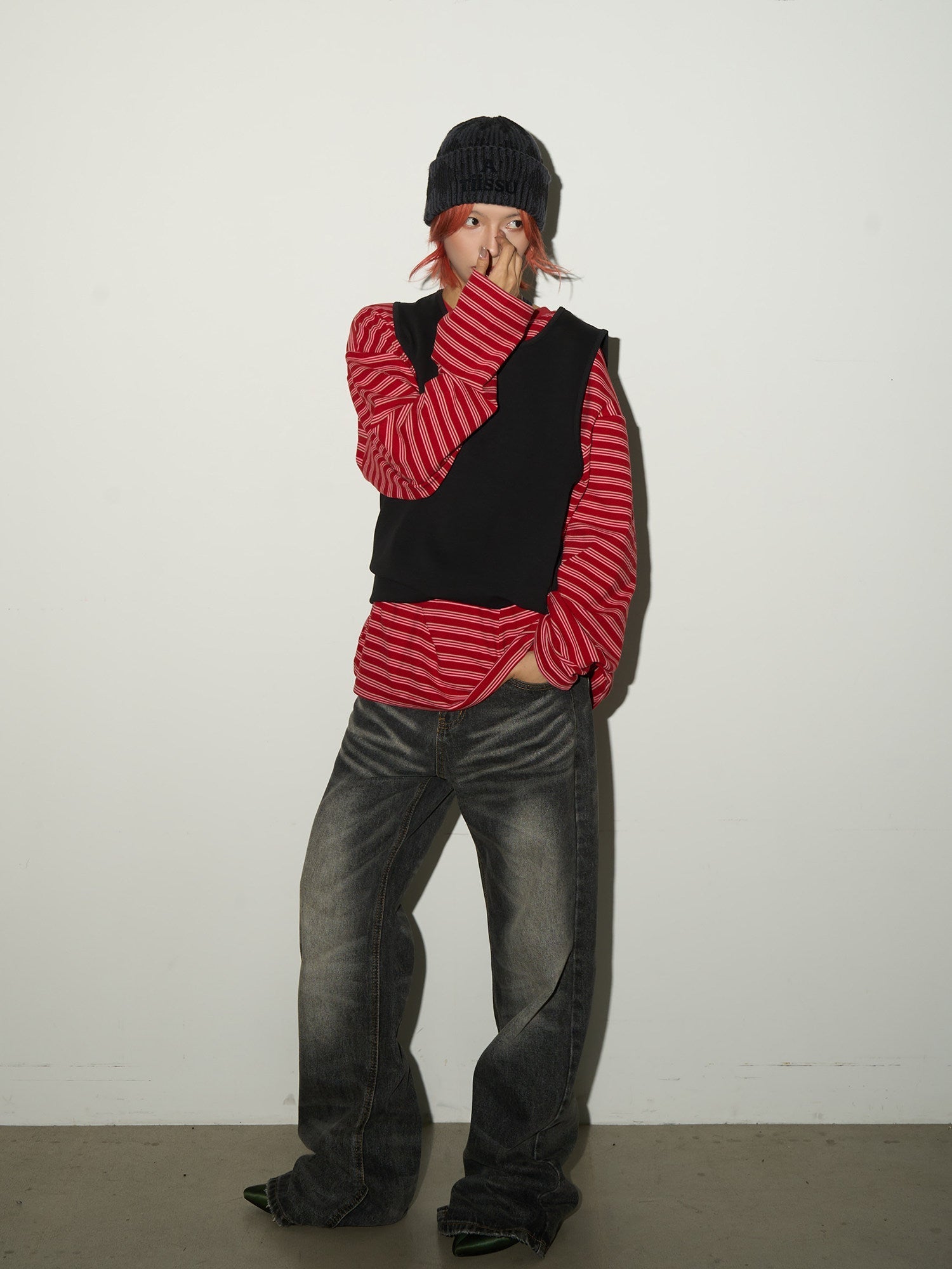 Contrast Stripe Long Sleeve T-Shirt