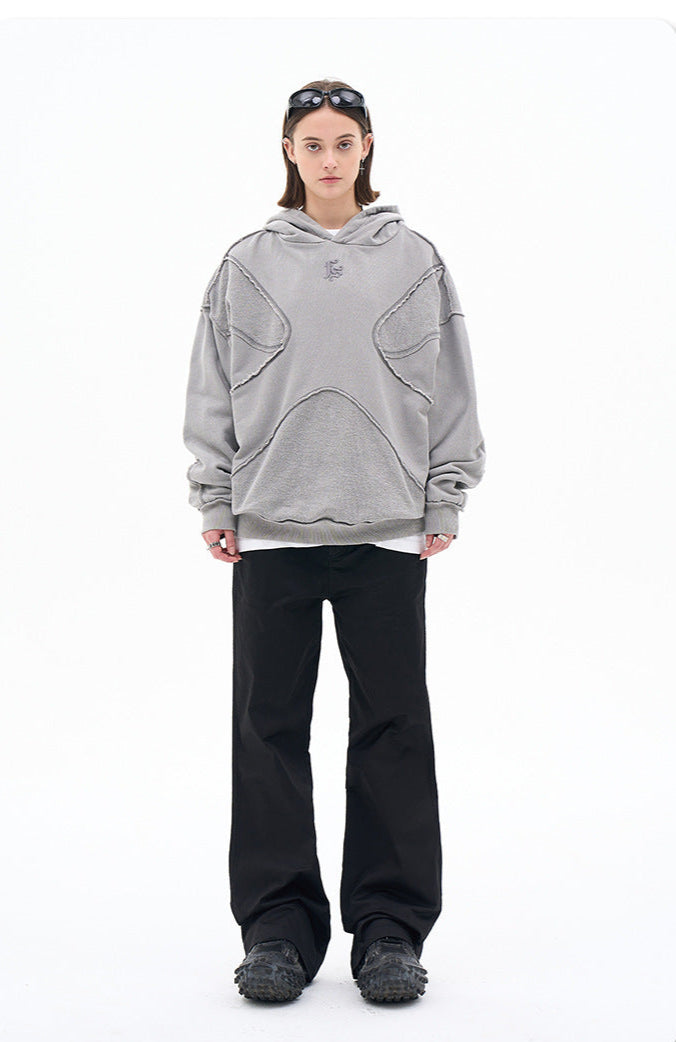 Sweat à capuche futuriste Y2K Stitch