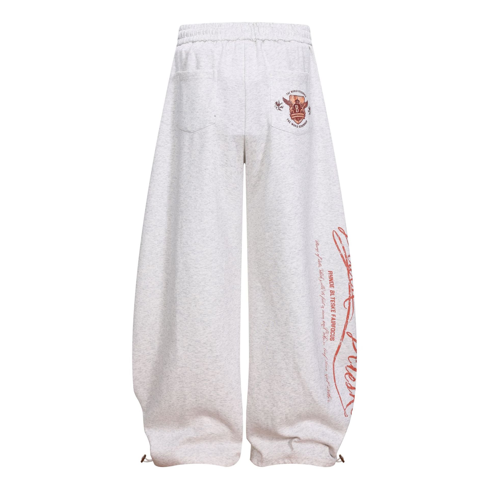 Print Barrel Leg Sweatpants