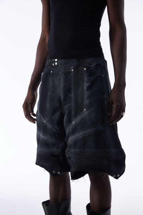 Beschädigte Baggy-Shorts - M / schwarz