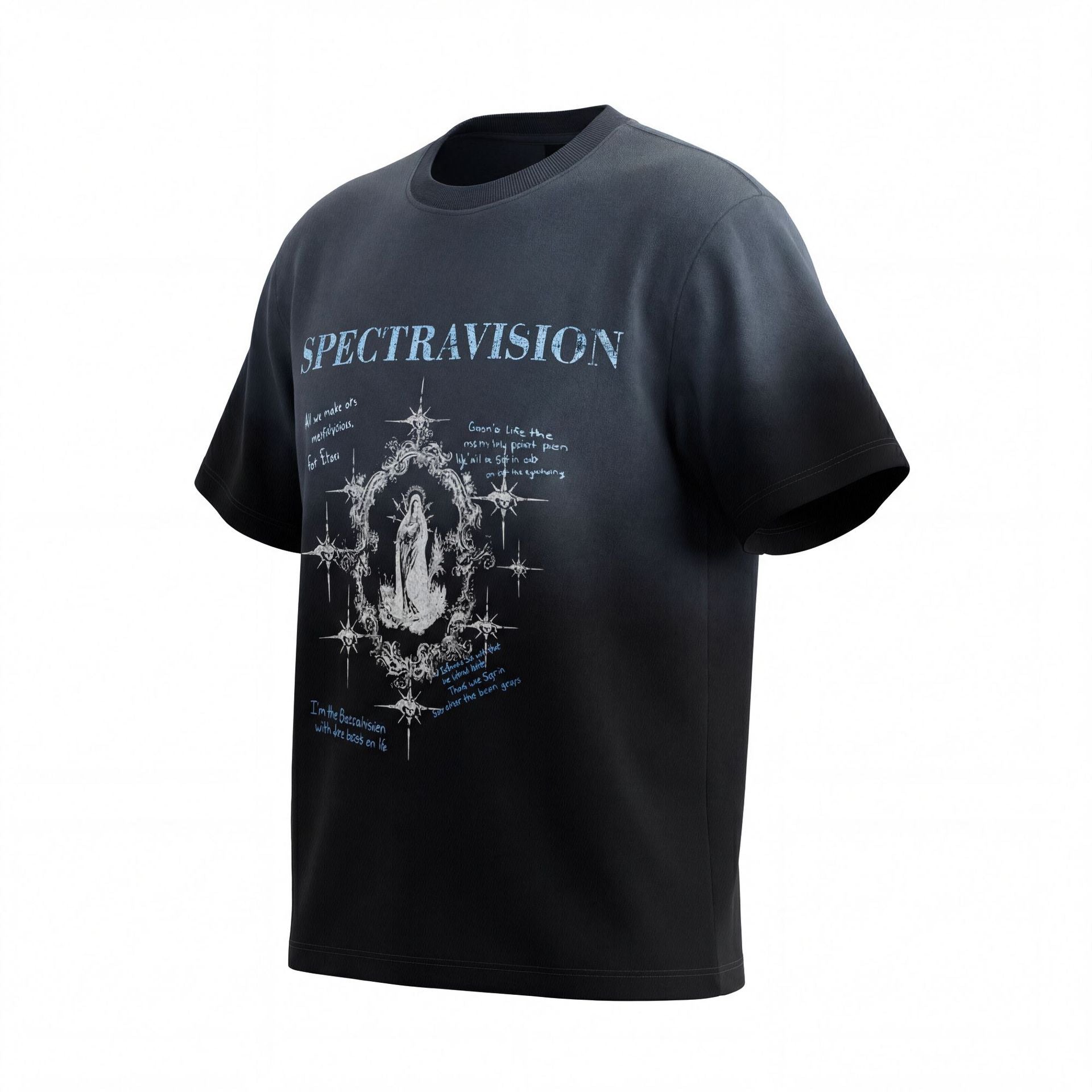 Cotton Washed Gradient Short Sleeve T-Shirt
