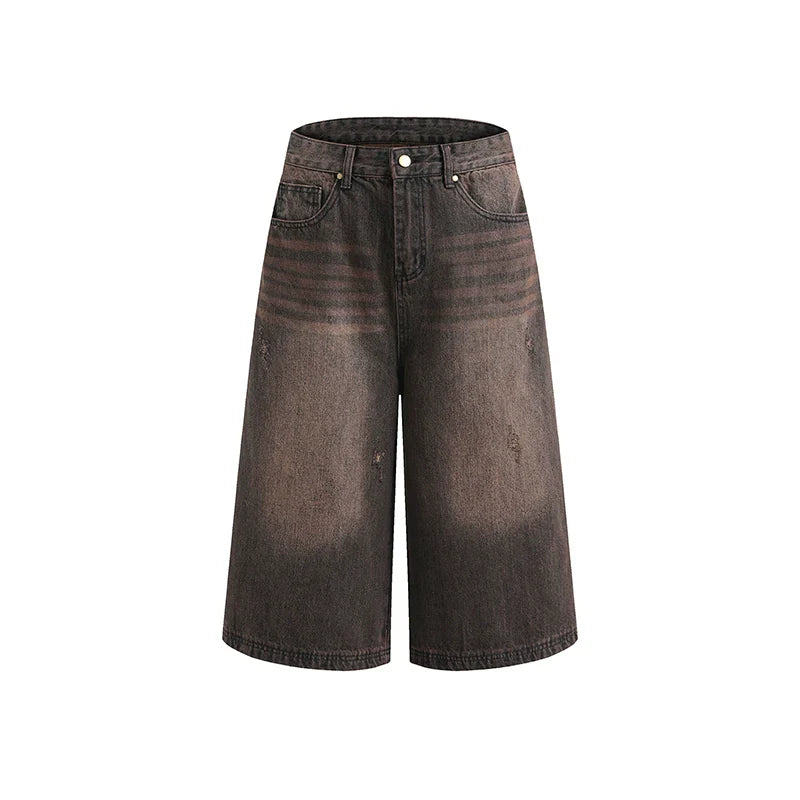 Ankle-length Wide Leg Denim Jeans
