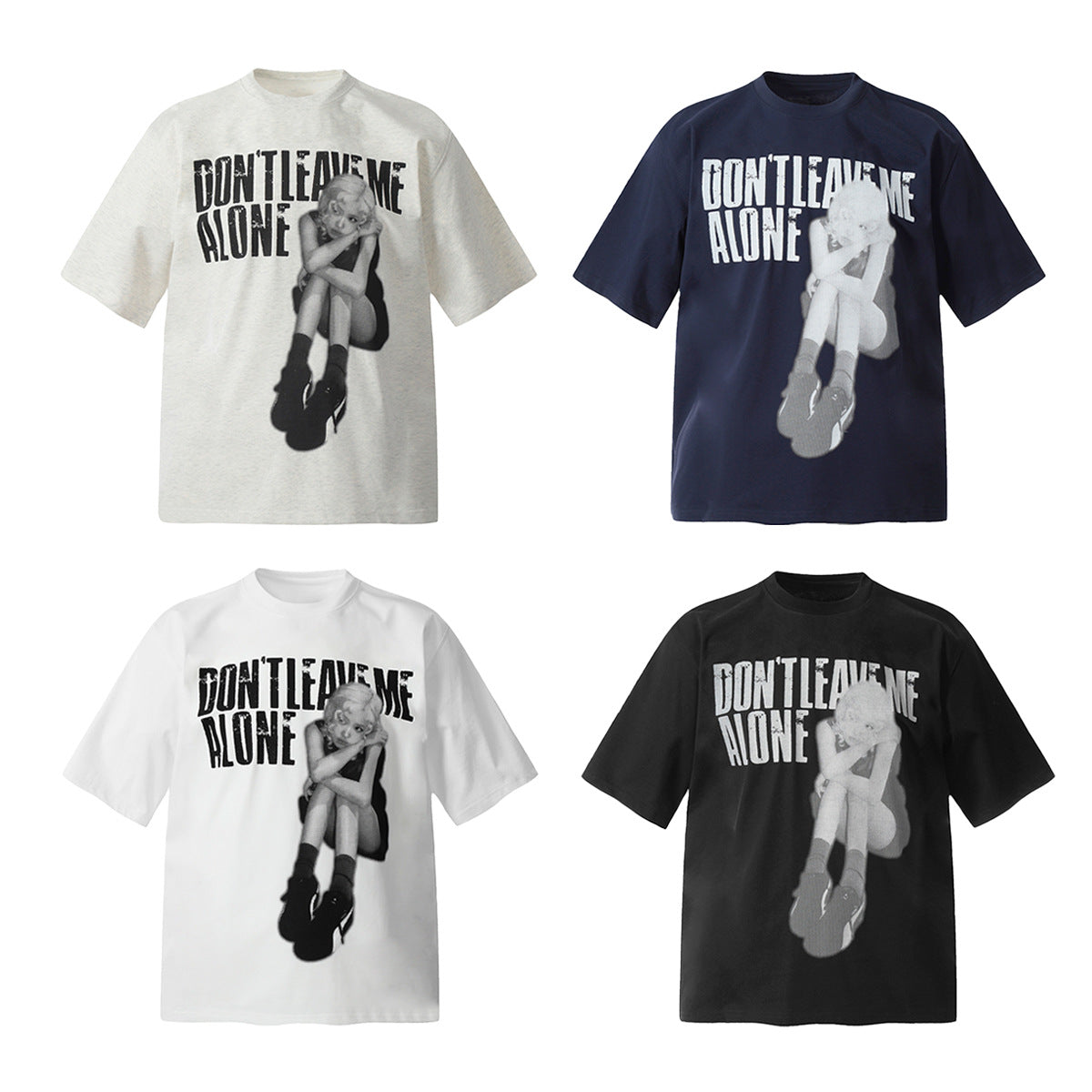 Abstract Character Print Short Sleeve T-Shirt