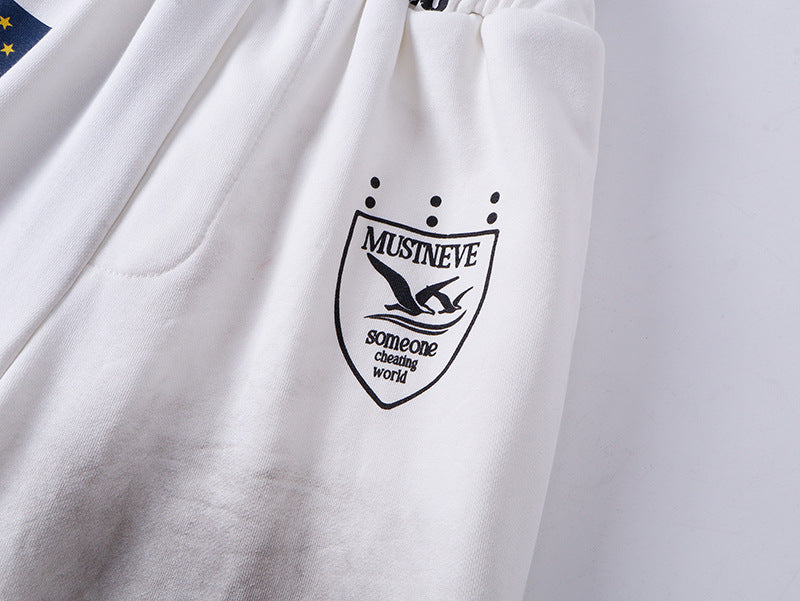 Dirty Washed Logo Print Zipper Hoodie & Dirty Washed Sweatpants Setup