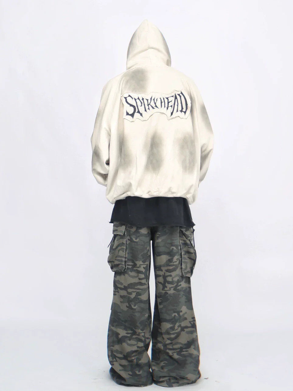 Patchwork Oversize Zipper Hoodie