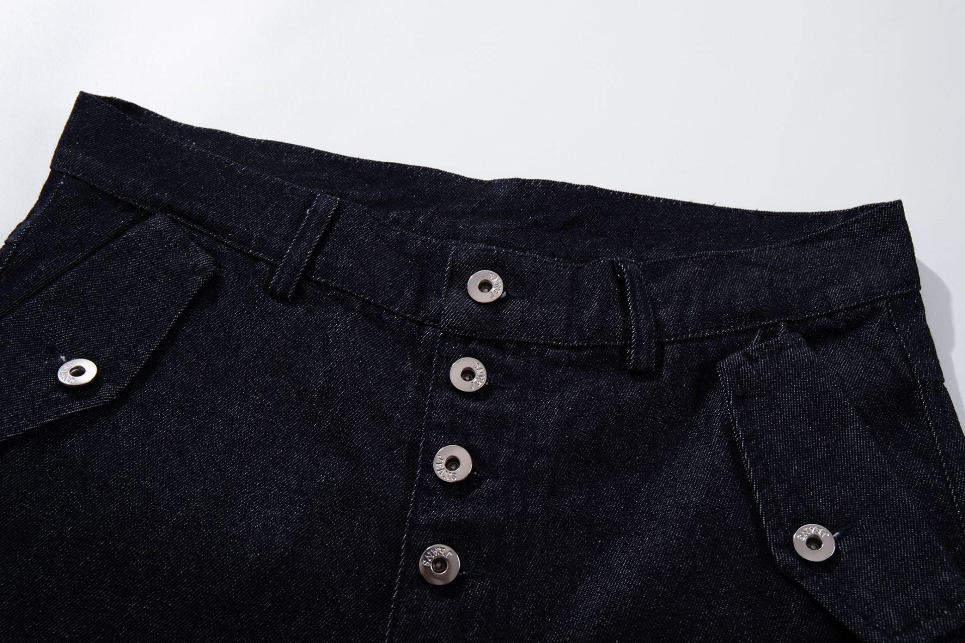 Raw Denim Deconstruction Wide Leg Denim Jeans