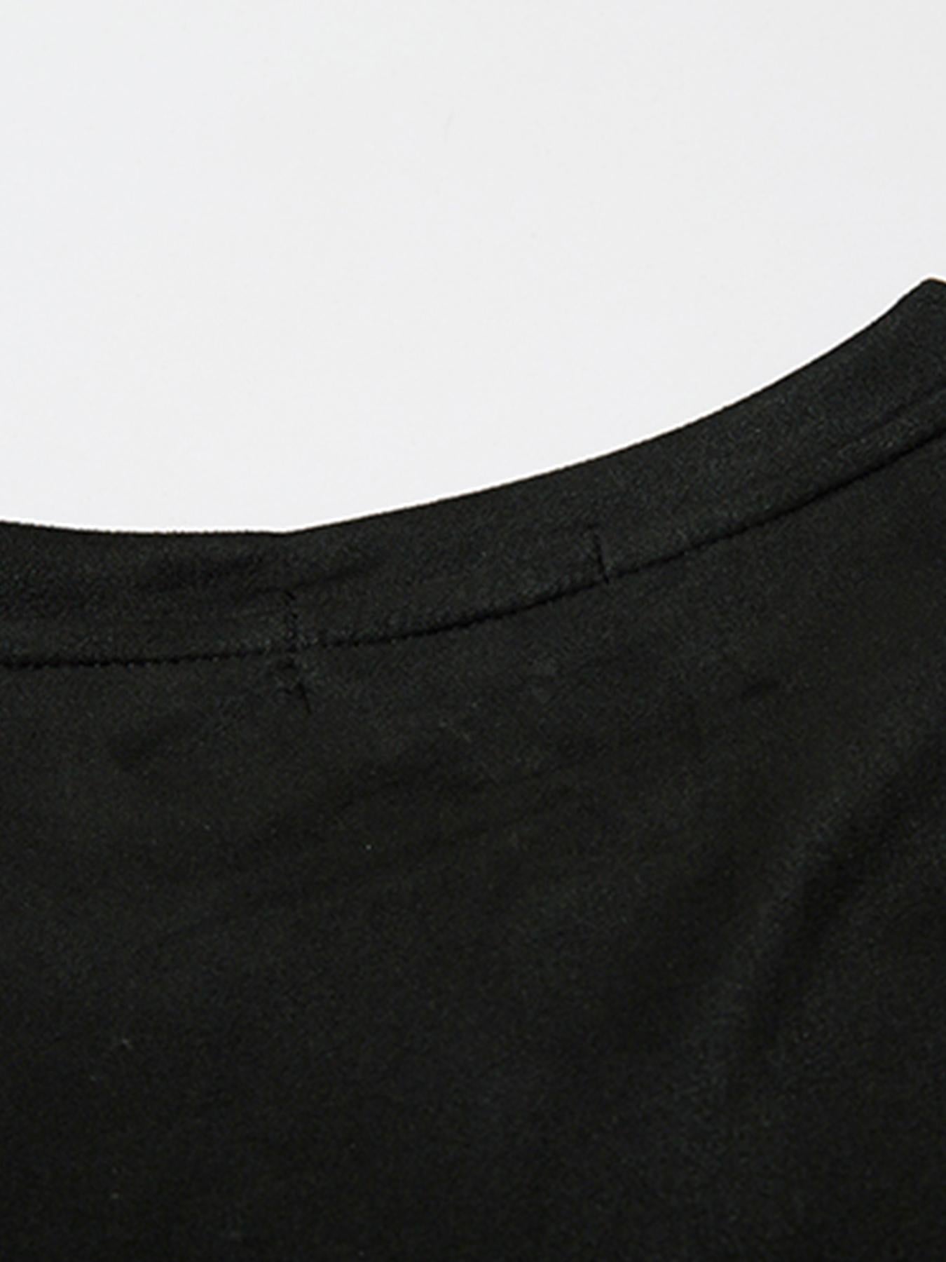 Python Print Suede Letter Print Short Sleeve T-Shirt