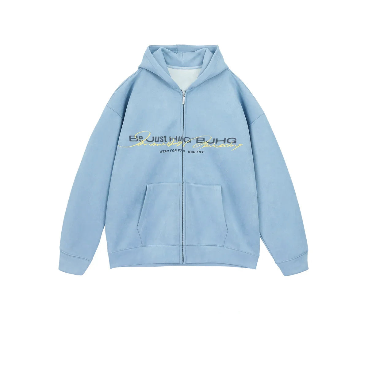 Oversize Suede Zipper Hoodie