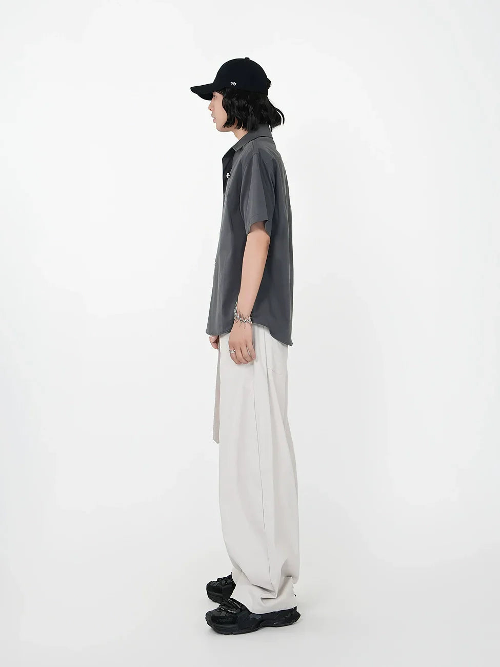 Metal Detail Short Sleeve Shirt