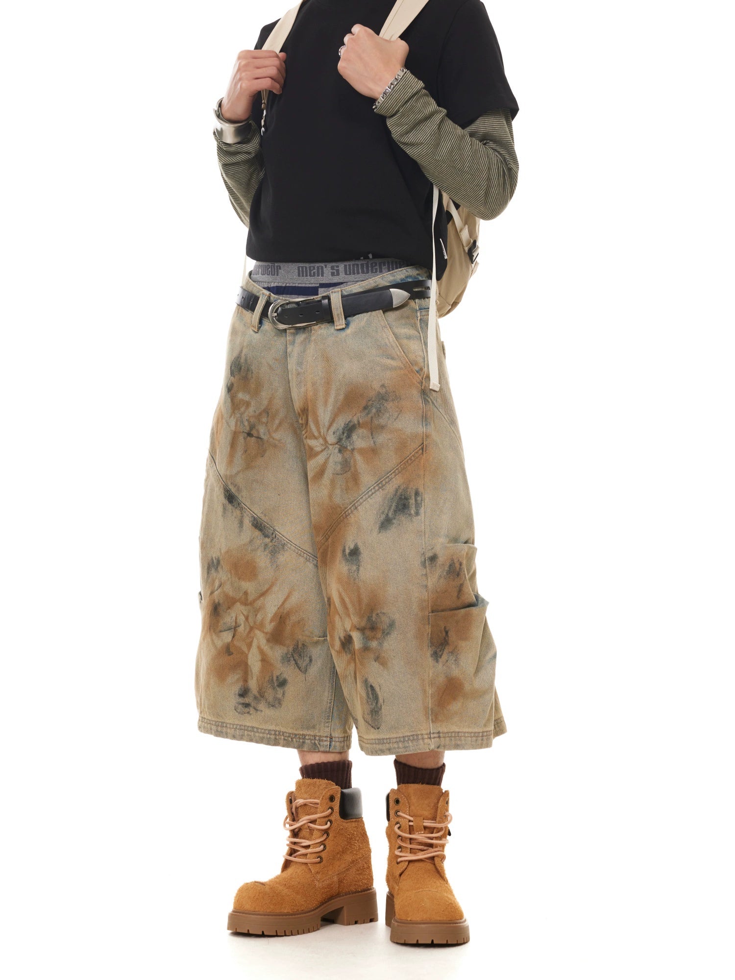 Yellow Mud Street Distressed Jorts