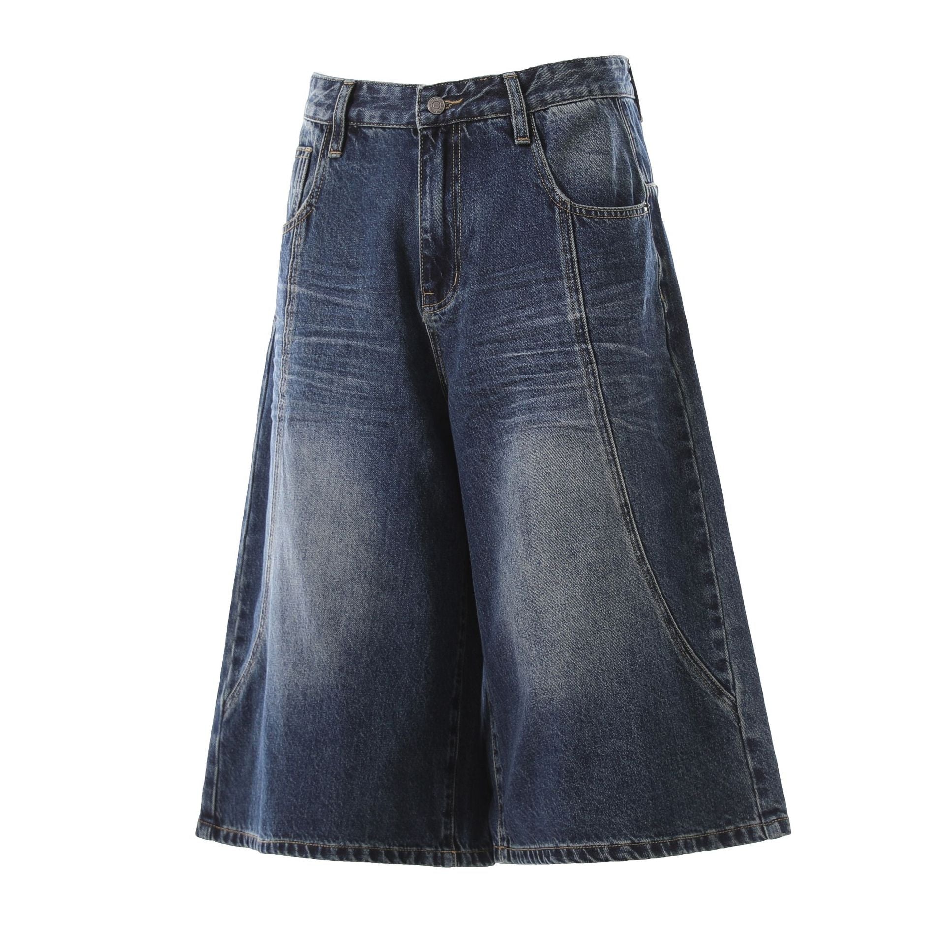 Washed Fade Cropped Denim Jeans
