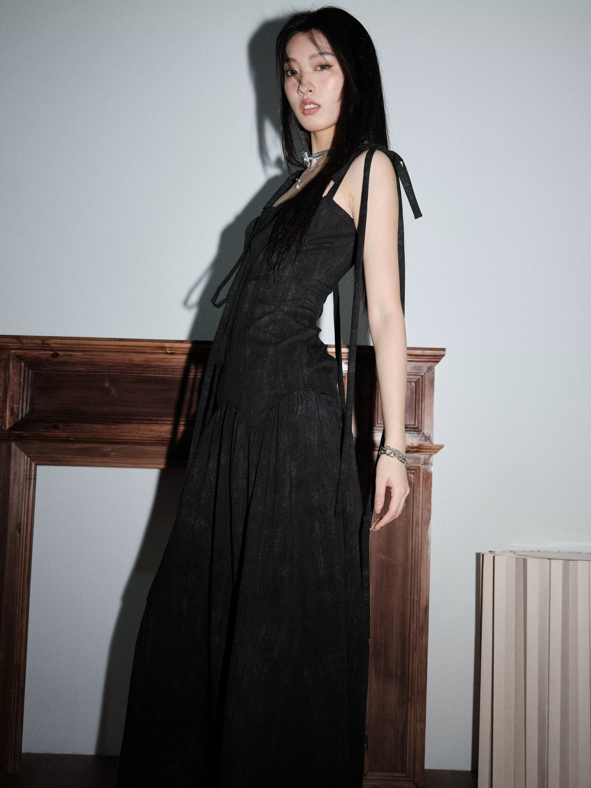 Relaxation Waist Long Camisole Dress