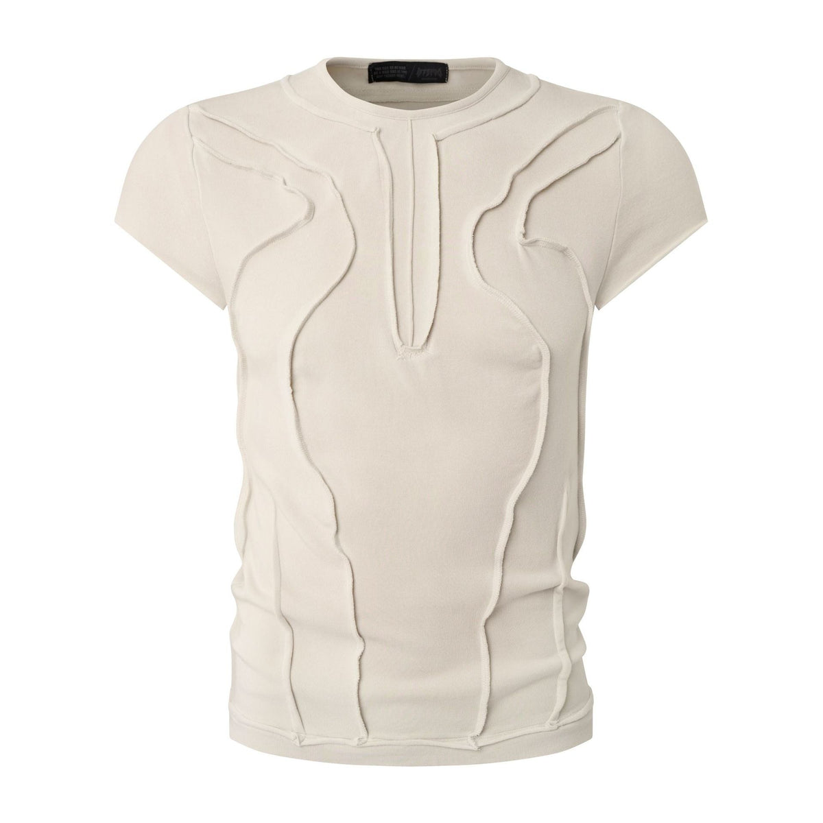 Washed Deconstruction Layered Short Sleeve T-Shirt