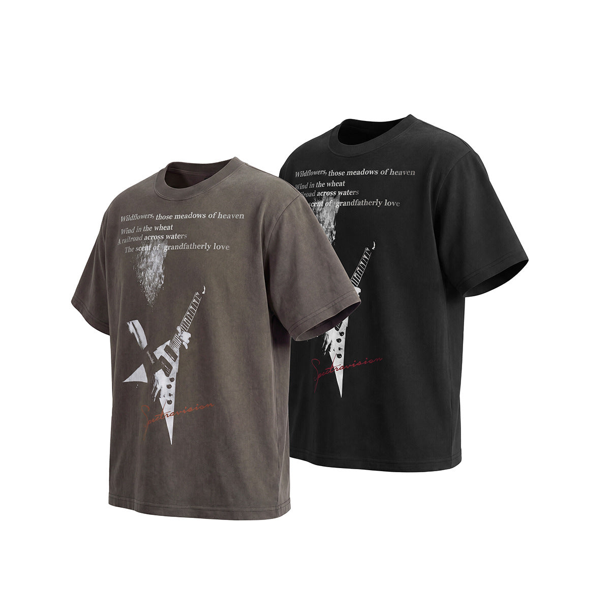 Washed Letter Print Short Sleeve T-Shirt