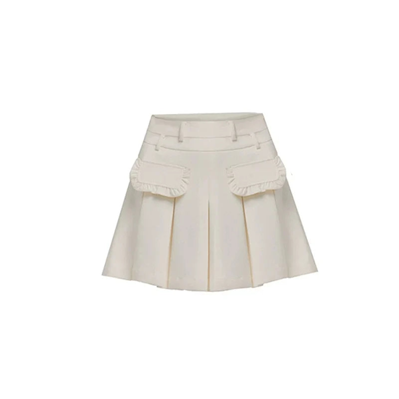 Pleated Skirt & Slim Tailored Jacket Setup