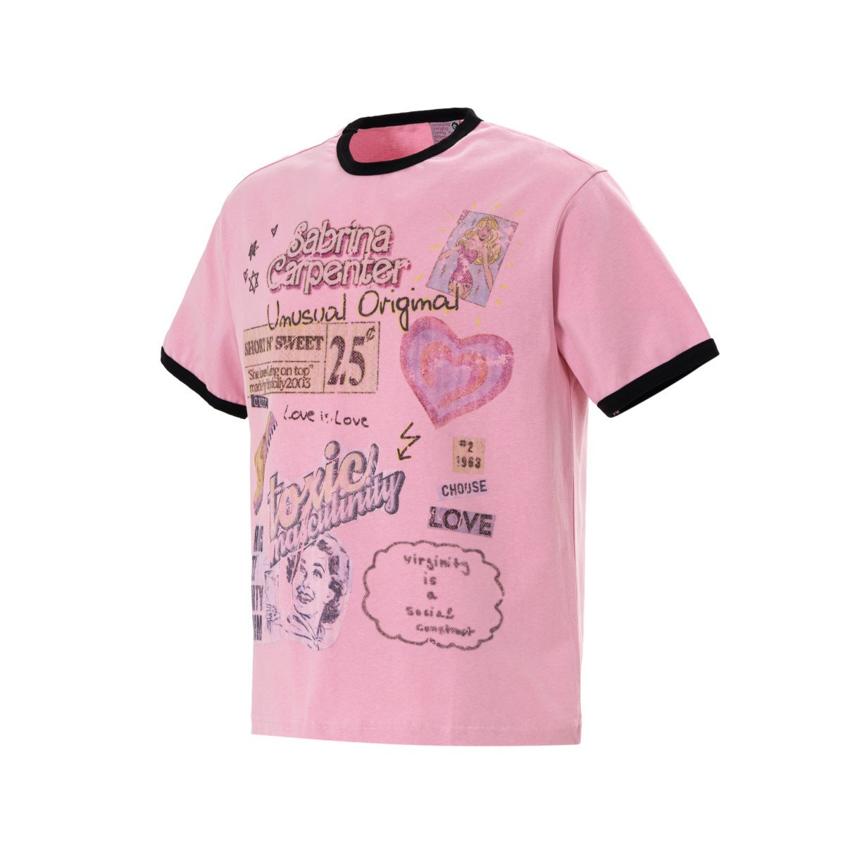 Ringer Graphic Print Short Sleeve T-Shirt