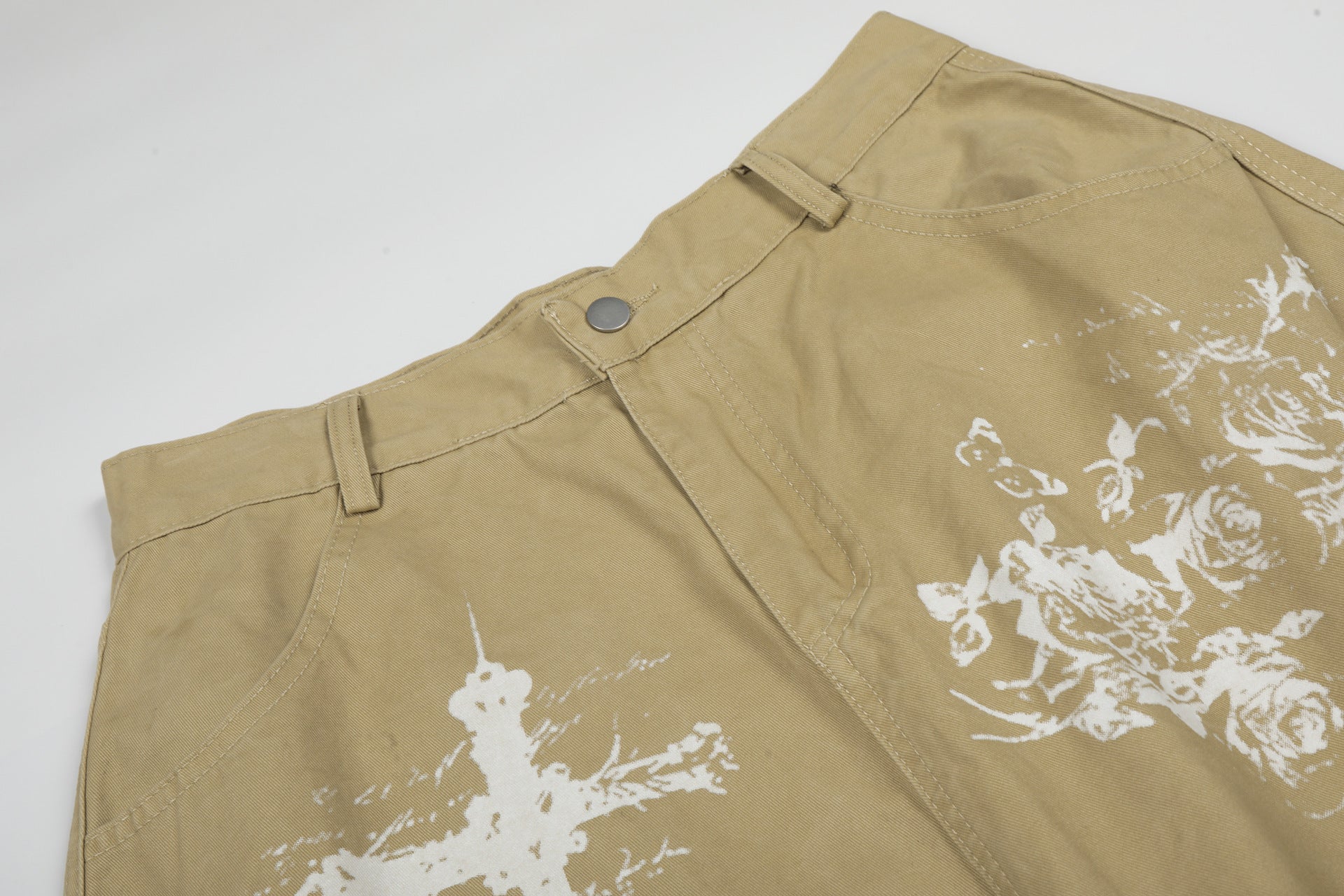 Washed Wide Leg Cargo Jort