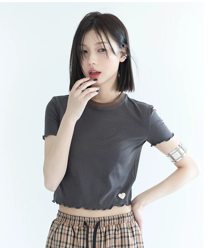 Slim Fit Round Neck Short Sleeve T-Shirt