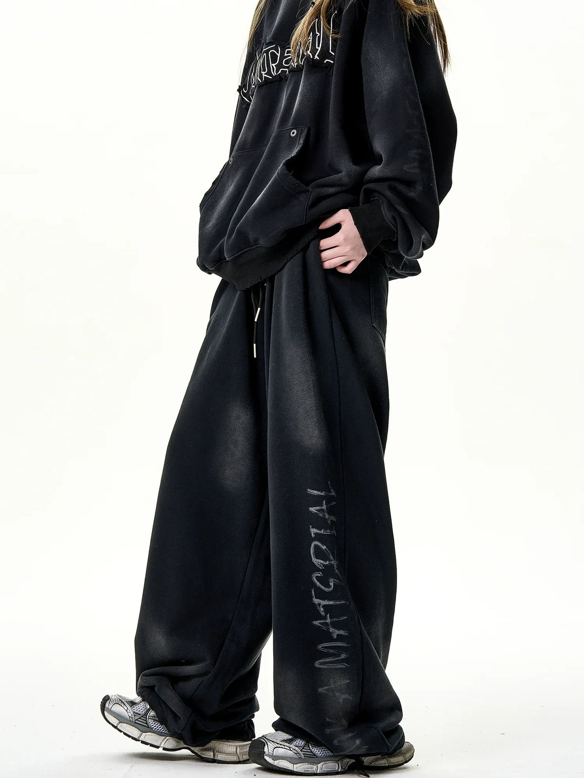 Washed Wide Leg Sweatpants