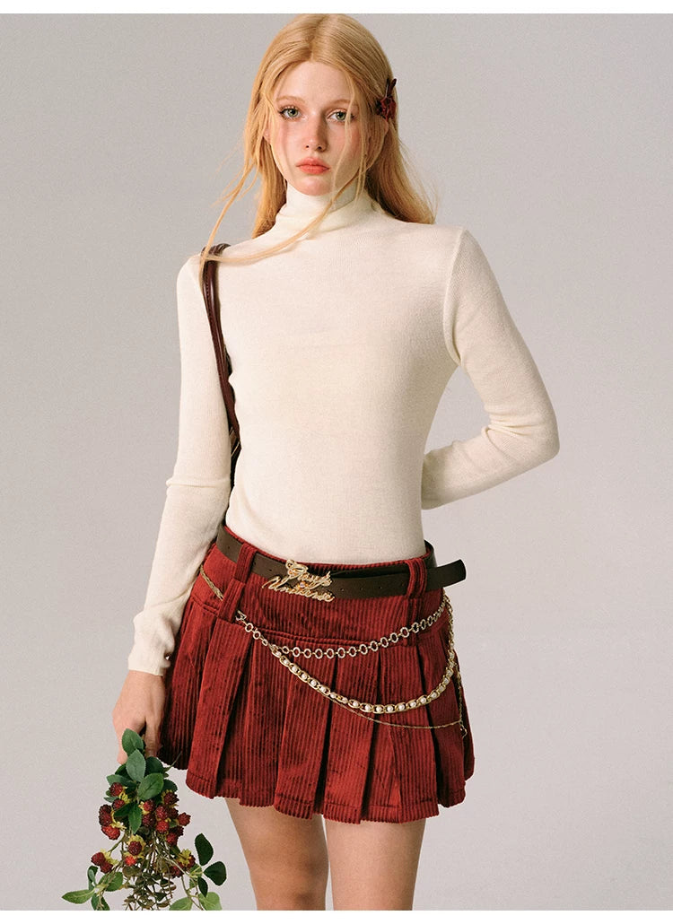 Ensemble veste zippée en velours, jupe courte plissée et jupe sirène