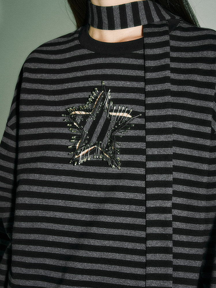 Star Stripe Oversize Long Sleeve T-Shirt & Tank Top
