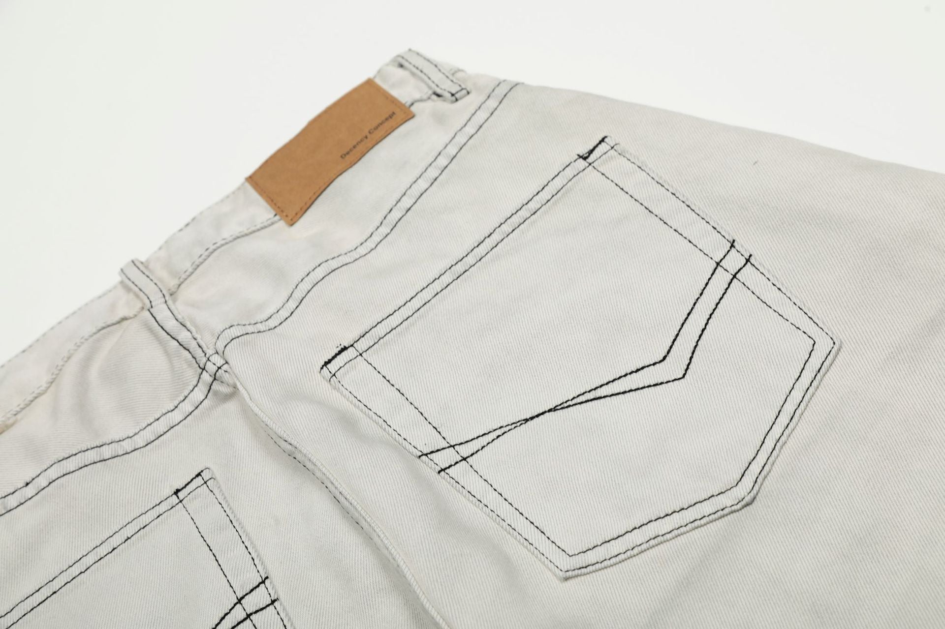 Washed Whisker Barrel Denim Jeans