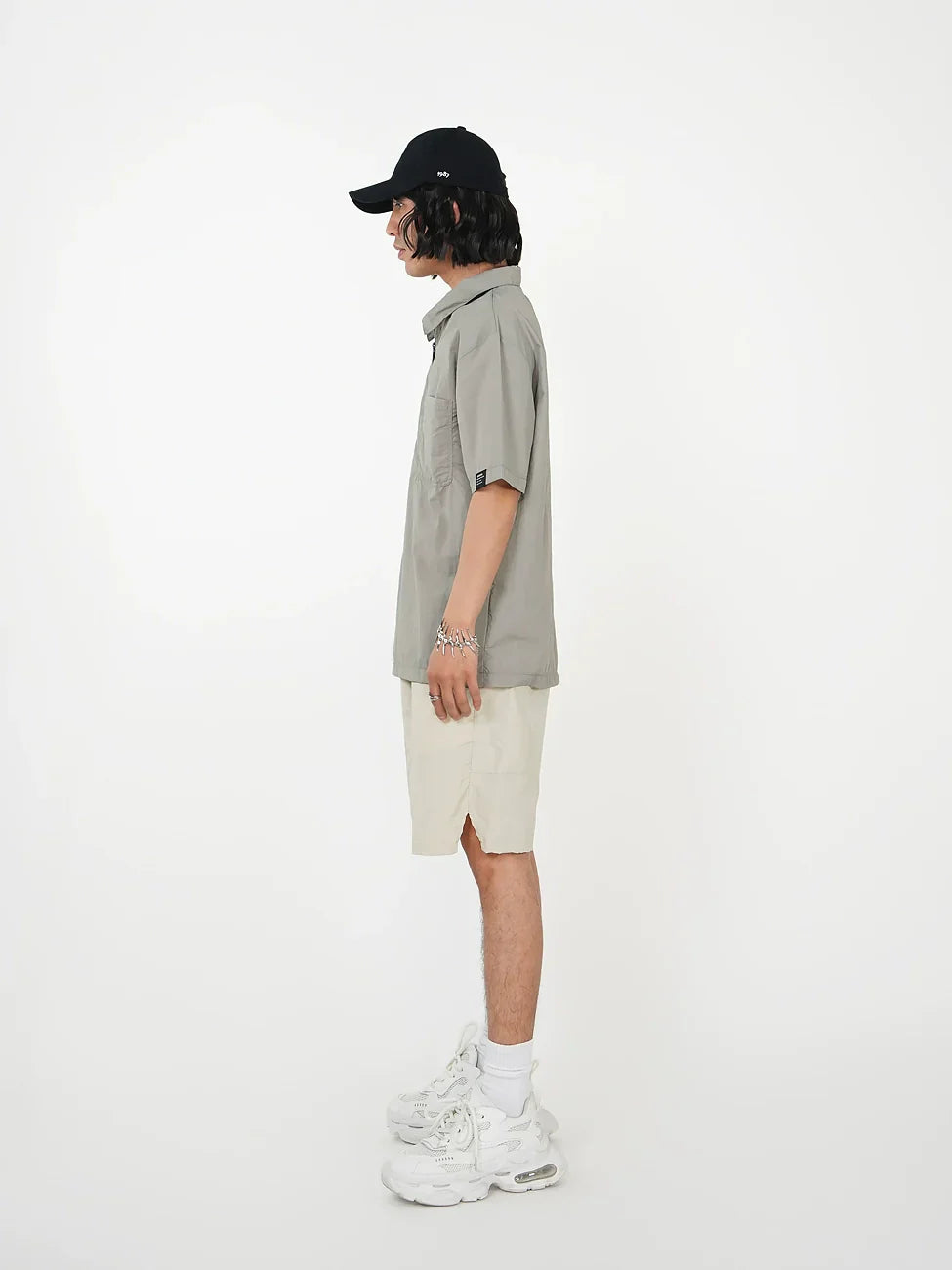 Quick-Dry Half-Zip Short Sleeve T-Shirt & UPF Sun Protection Short Set