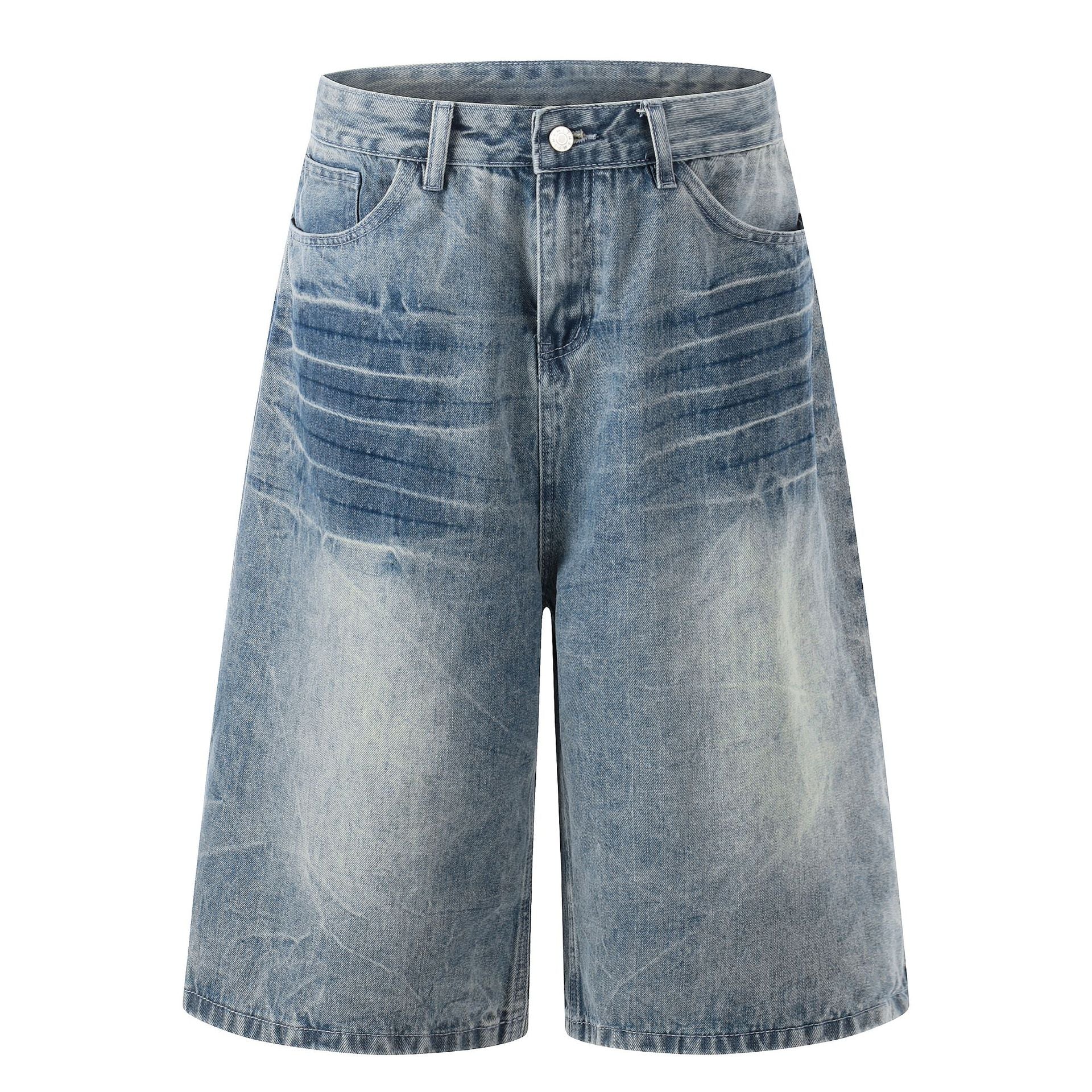 Lightning Graphic Denim Jort