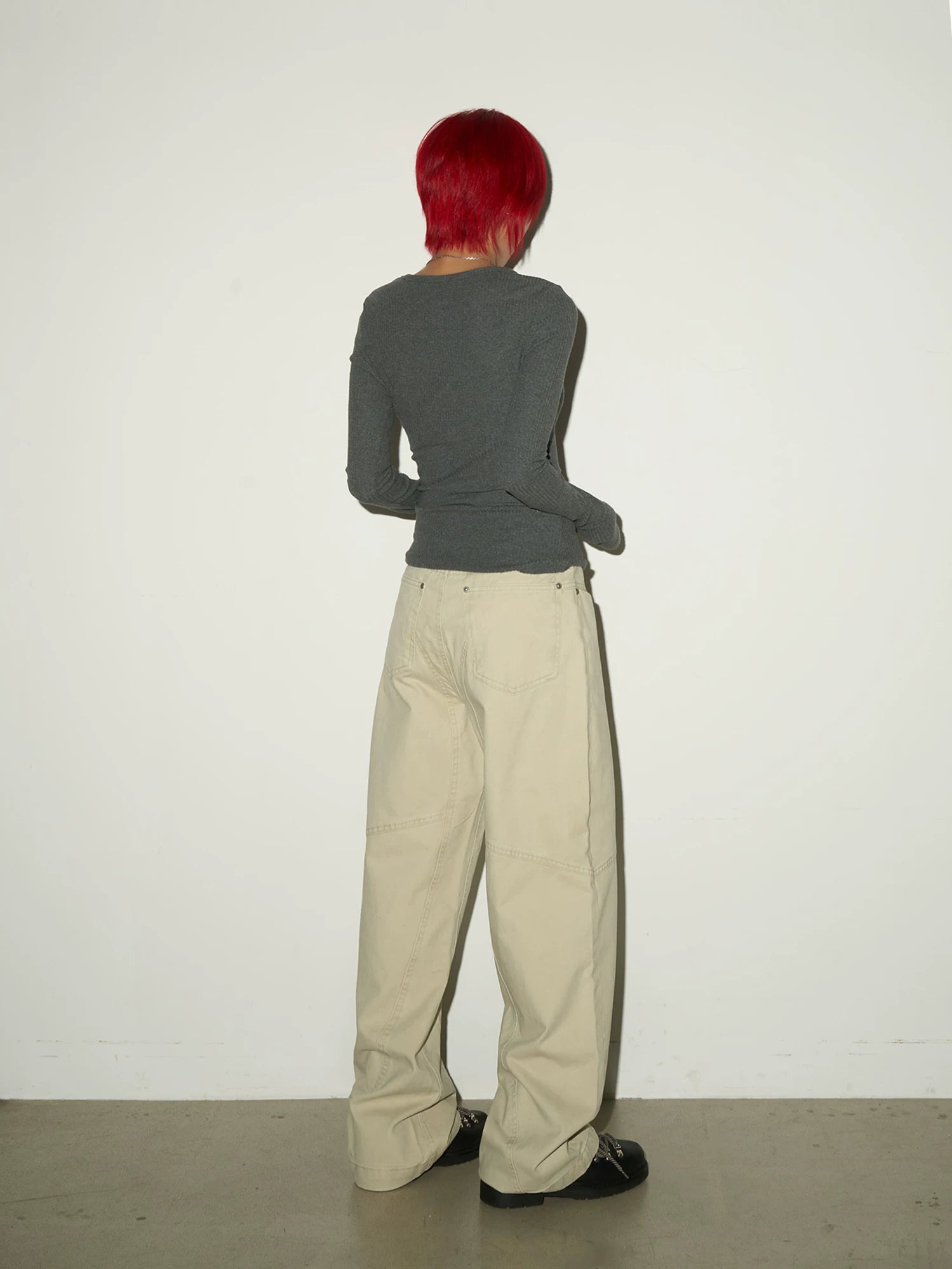 Fitted Knit Long Sleeve T-Shirt