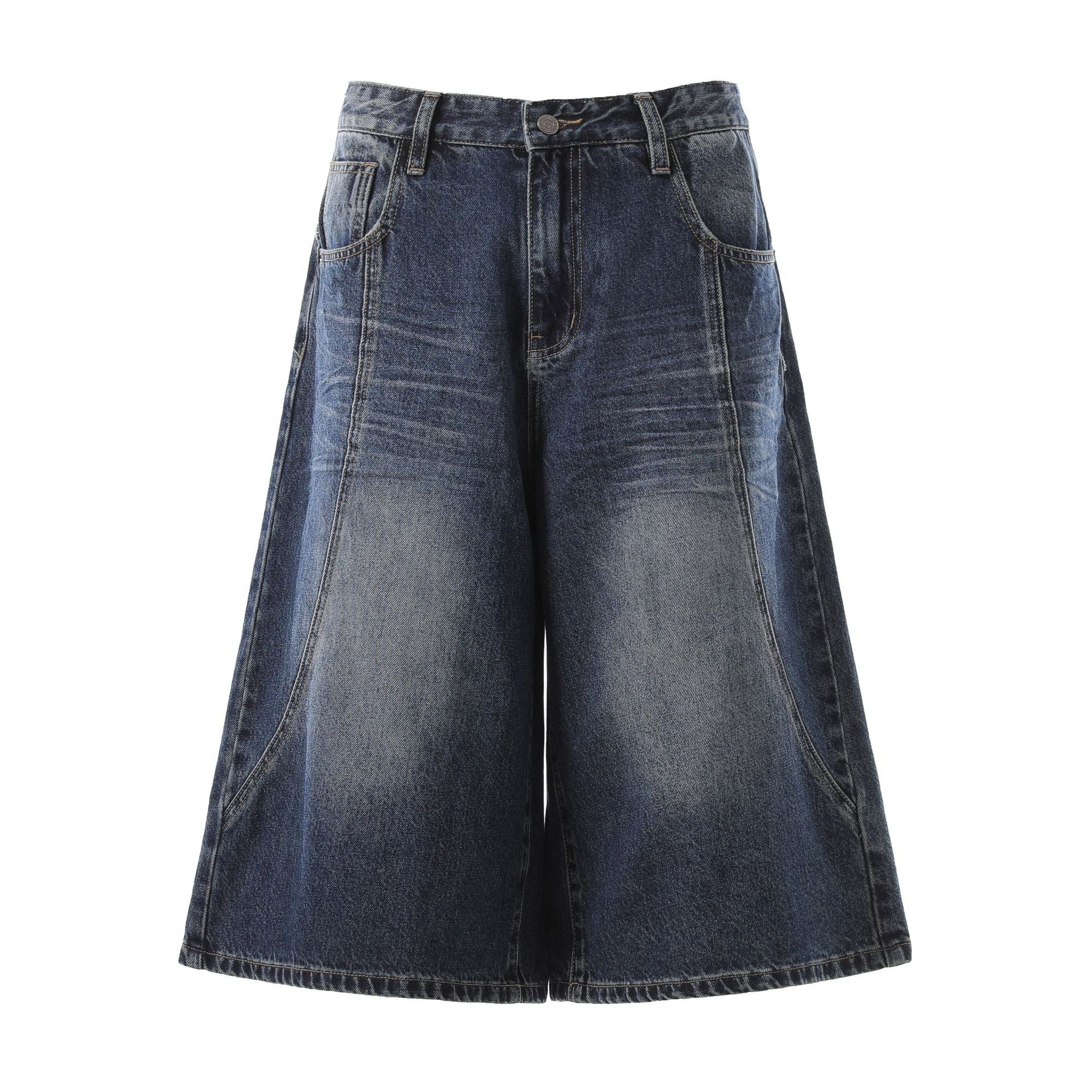 Washed Fade Cropped Denim Jeans