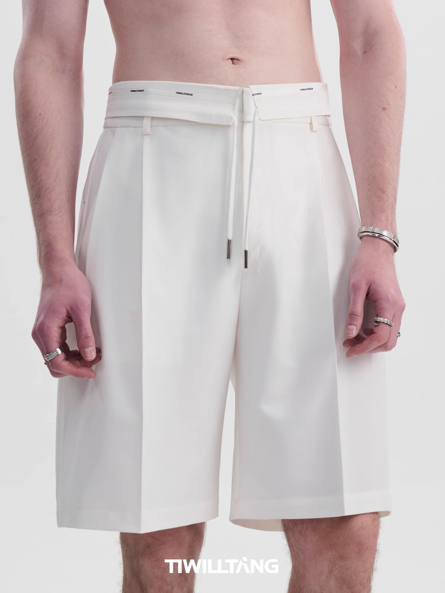 Sailor Collar V-neck Long Sleeve Shirt & Short Sleeve Shirt & Wide Leg Trousers & Short Trousers Setup