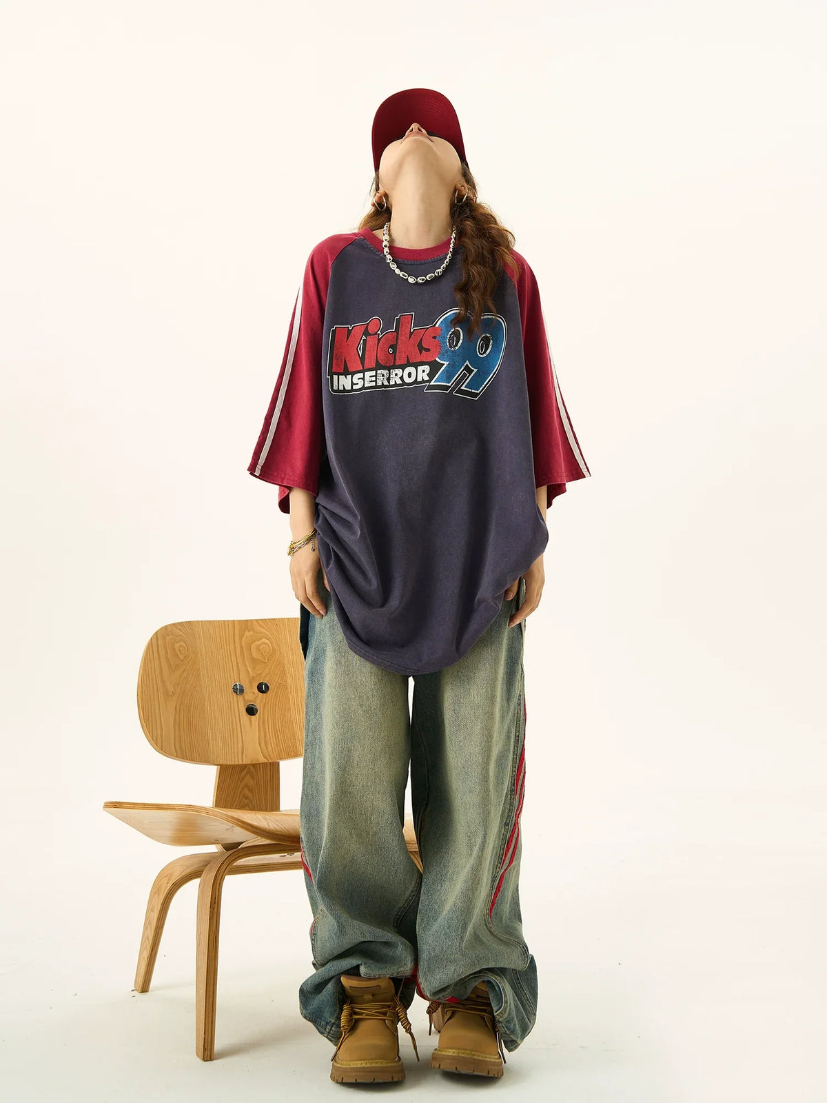 Side Stripe Oversize Short Sleeve T-Shirt