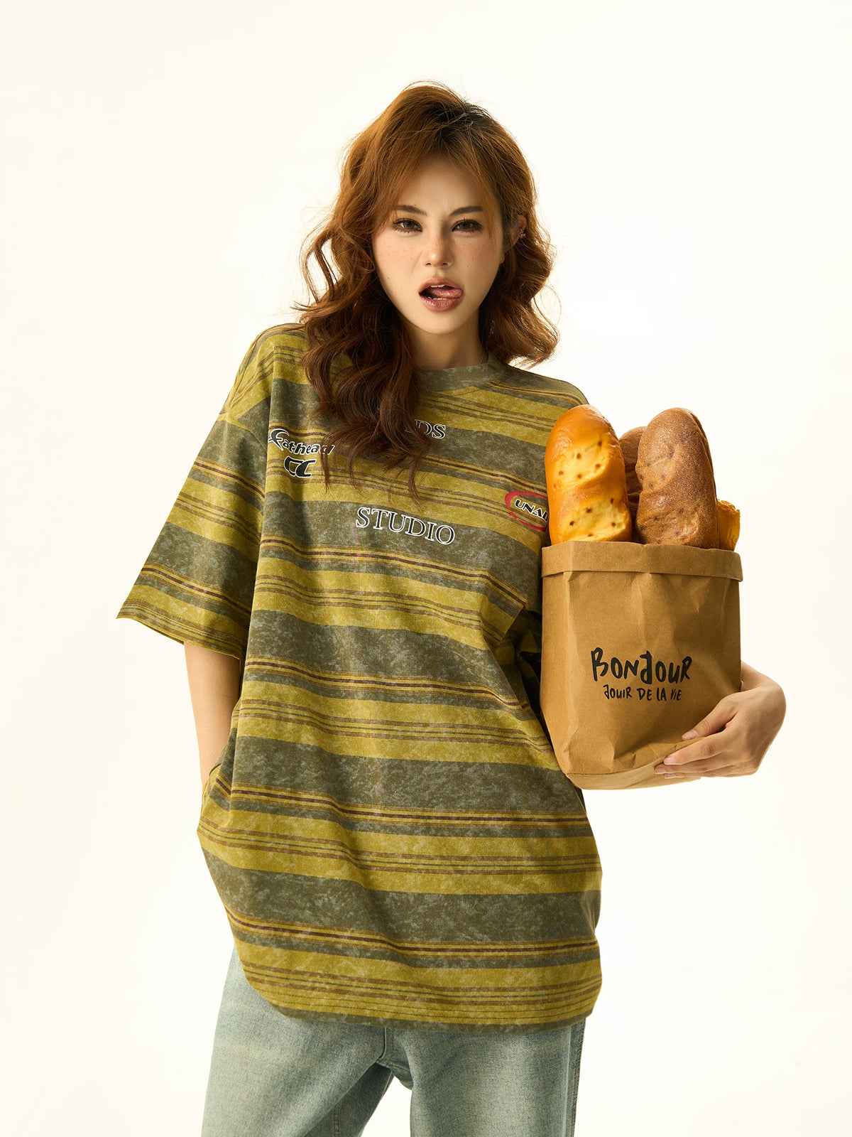 Striped Oversize Short Sleeve T-Shirt