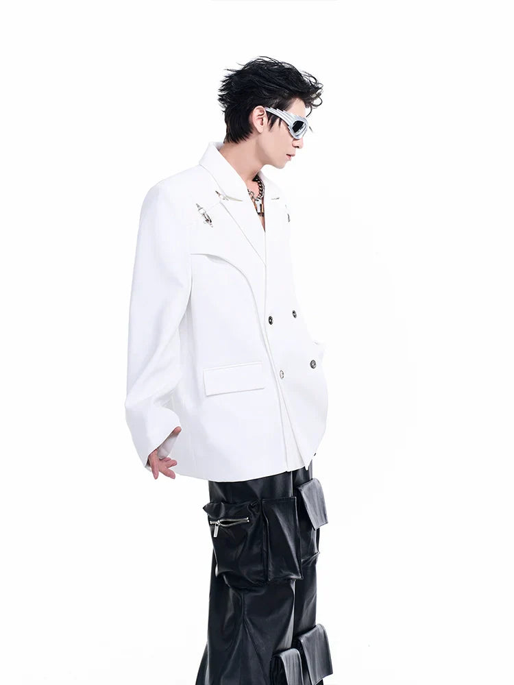 Metal Buckle Tailored Jacket