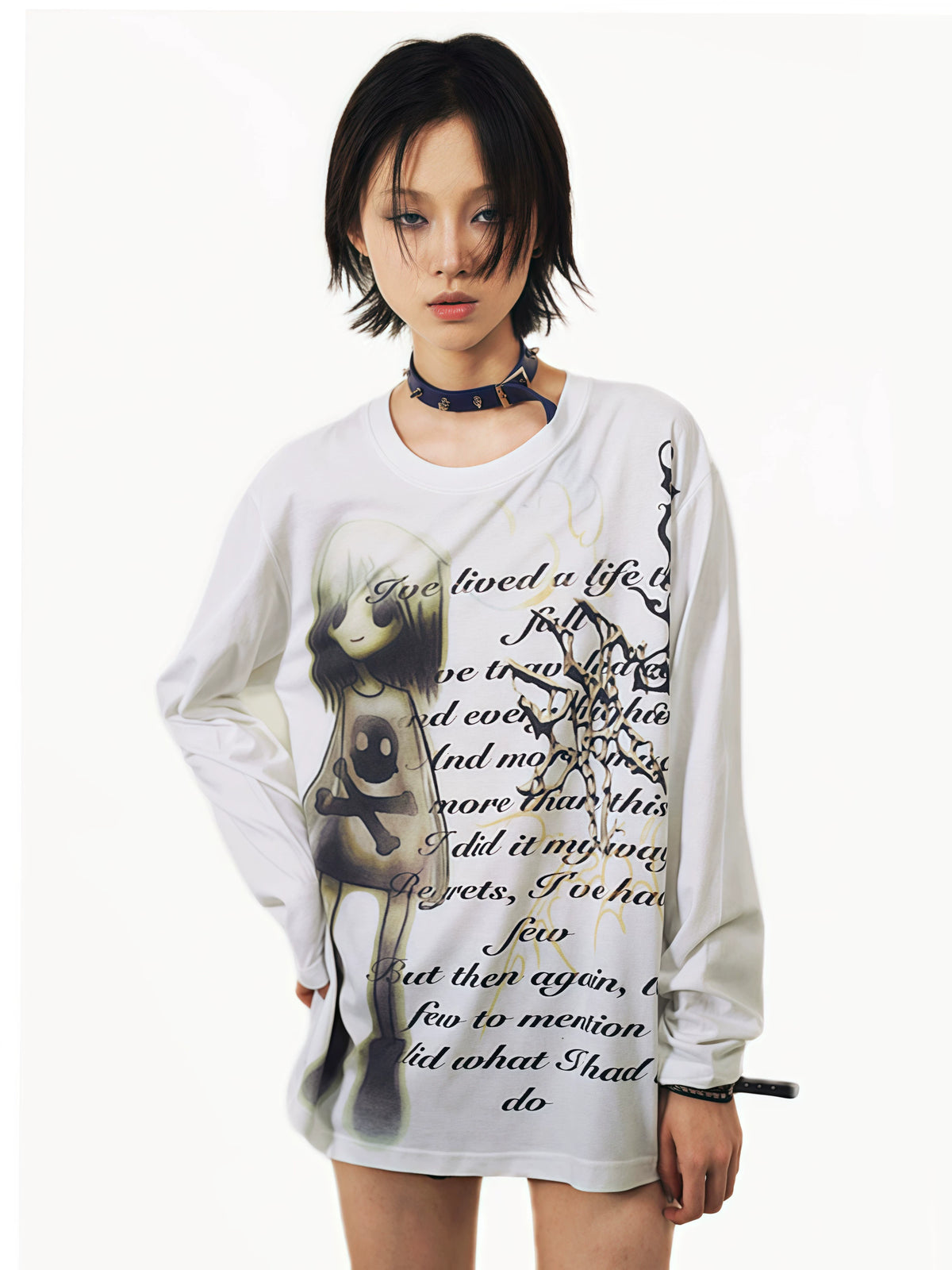 Anime Print Long Sleeve T-Shirt