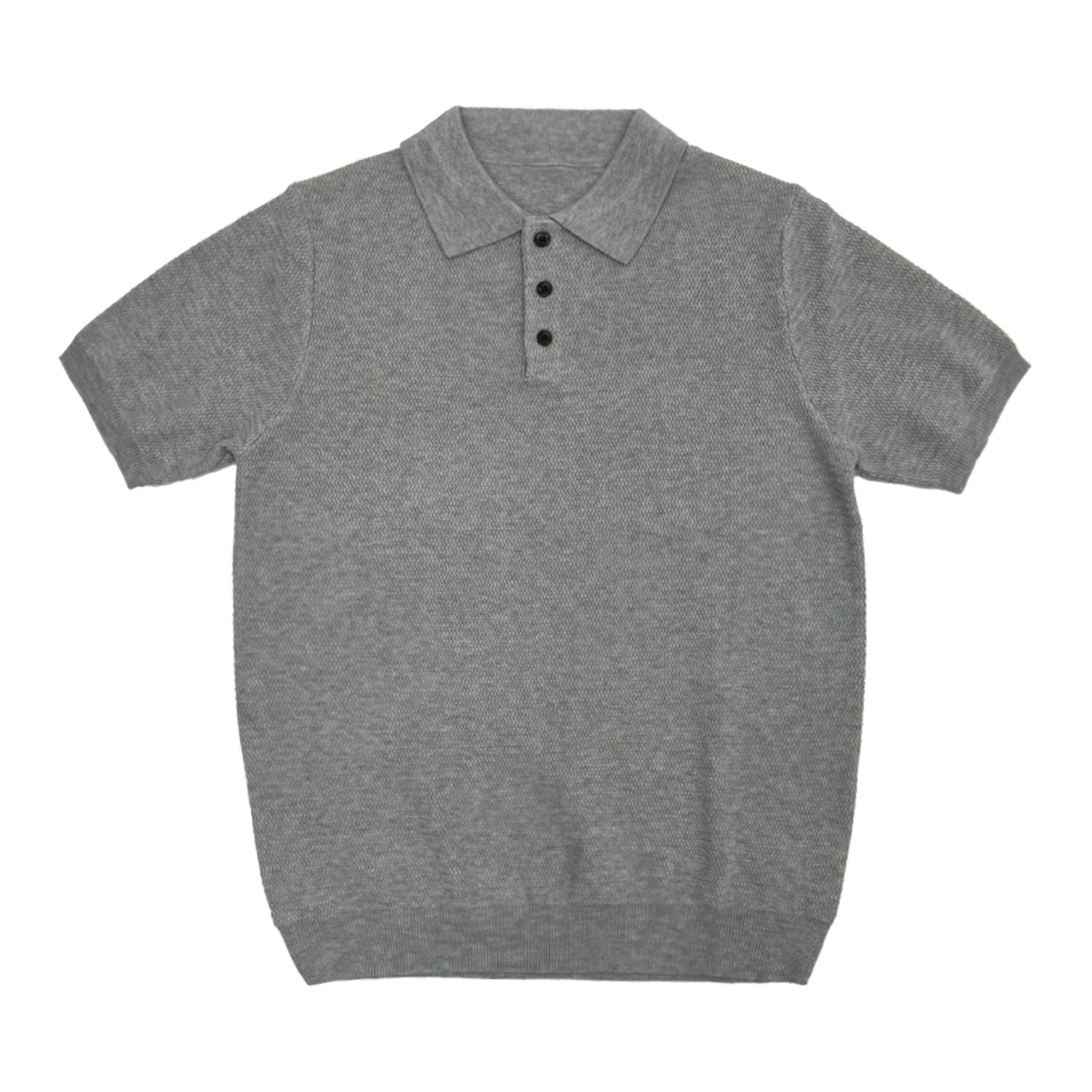 Blend Texture Polo Knit Polo Shirt