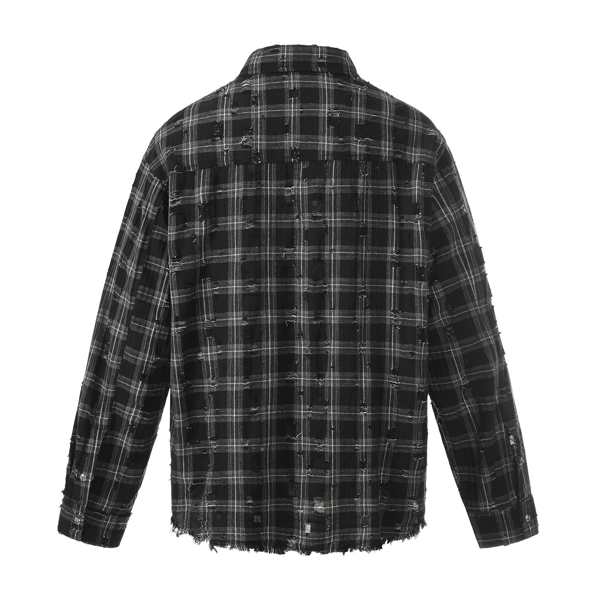 Plaid Damage Wash Long Sleeve Shirt