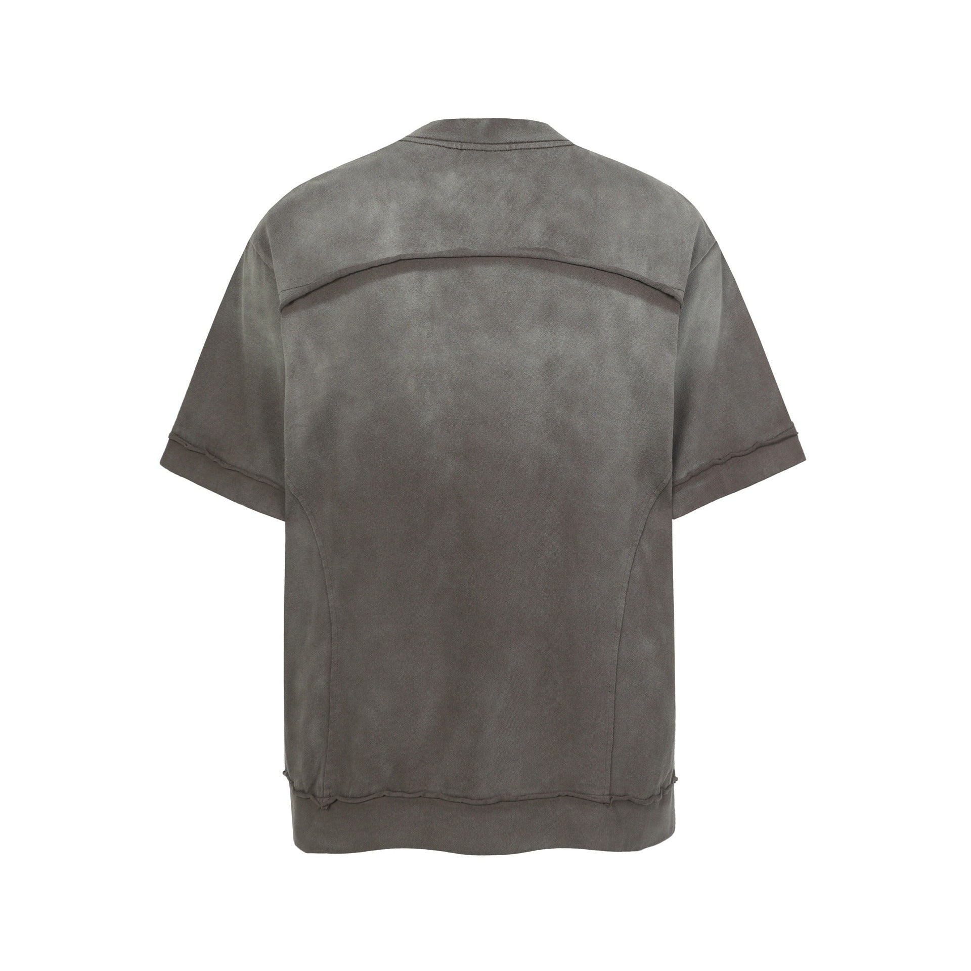 Washed Raw Hem Short Sleeve T-Shirt